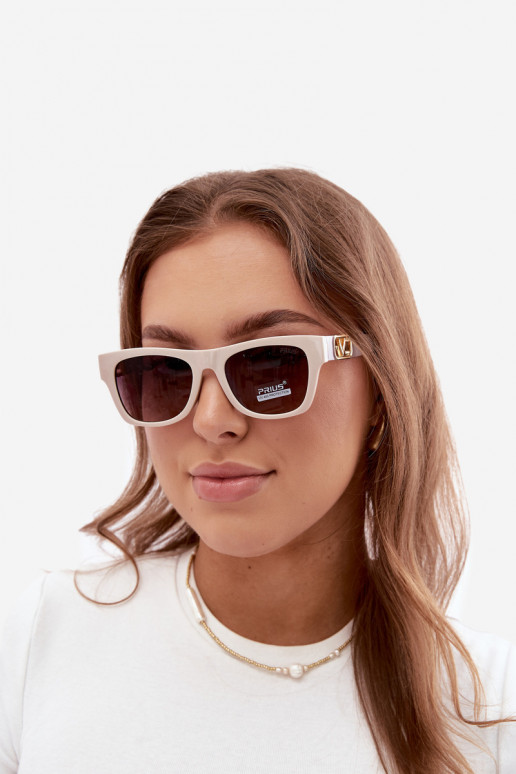 Damen-Sonnenbrille mit UV-Filter in Sandfarbe
