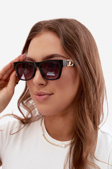 Damen-Sonnenbrille mit UV-Filter in Schwarz