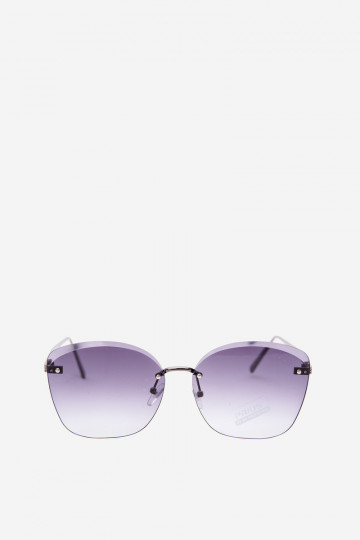 Rahmenlose Sonnenbrille mit UV 400-Filter in Schwarz 2