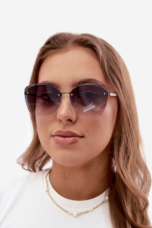 Rahmenlose Sonnenbrille mit UV 400-Filter in Schwarz