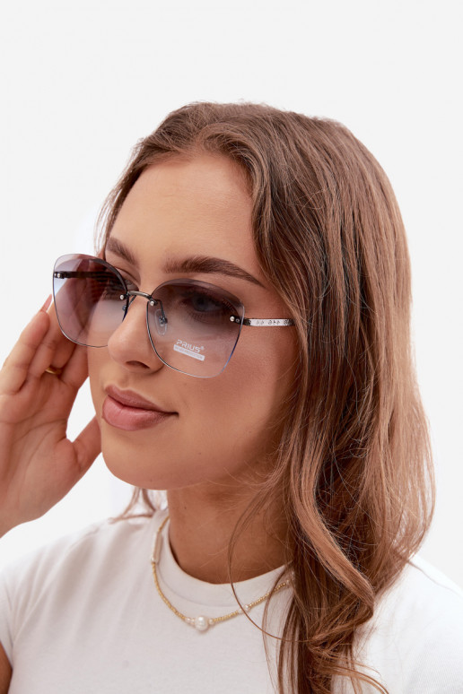 Rahmenlose Sonnenbrille mit UV 400-Filter in Blau