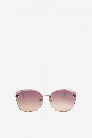Rahmenlose Sonnenbrille mit UV 400-Filter in Braun 2