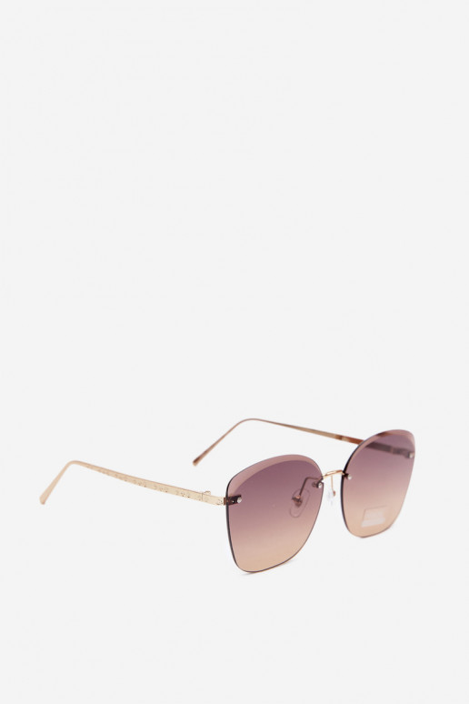 Rahmenlose Sonnenbrille mit UV 400-Filter in Braun