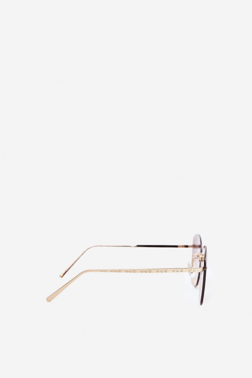 Rahmenlose Sonnenbrille mit UV 400-Filter in Braun