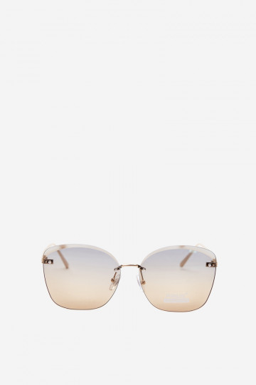 Rahmenlose Sonnenbrille mit UV 400-Filter in Gelb 2