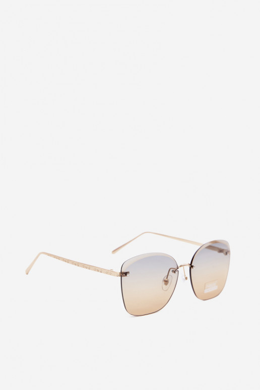 Rahmenlose Sonnenbrille mit UV 400-Filter in Gelb