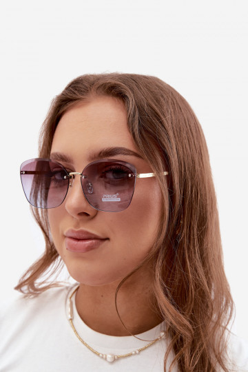 Sonnenbrille randlos mit UV 400 Filter in violett