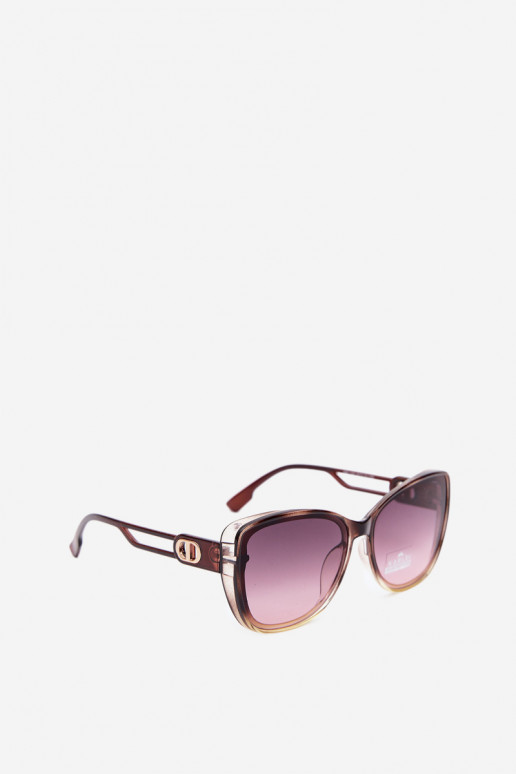 Damen Sonnenbrille im Cat-Eye-Stil braun-gelb