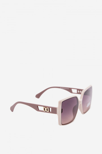 Damen Sonnenbrille mit UV-Filter sandfarben 2