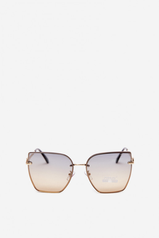 Randlose Cat-Eye-Sonnenbrille mit UV 400 Filter gelb