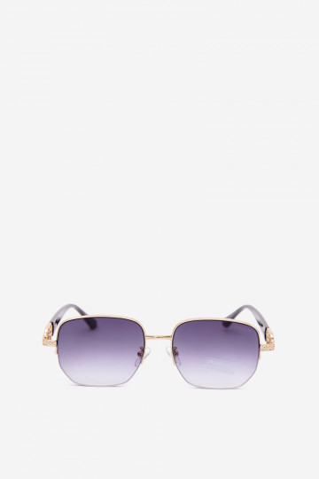 Sonnenbrille mit dünnen Rahmen und UV-Filter, gold-schwarz 2
