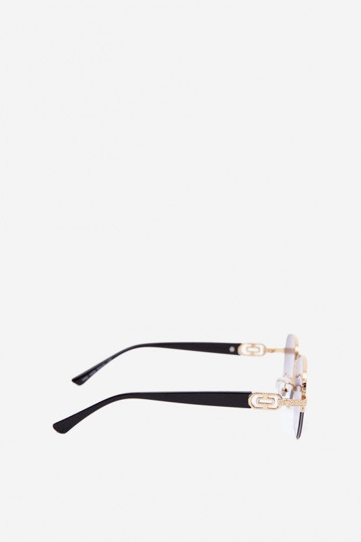 Sonnenbrille mit dünnen Rahmen und UV-Filter, gold-schwarz