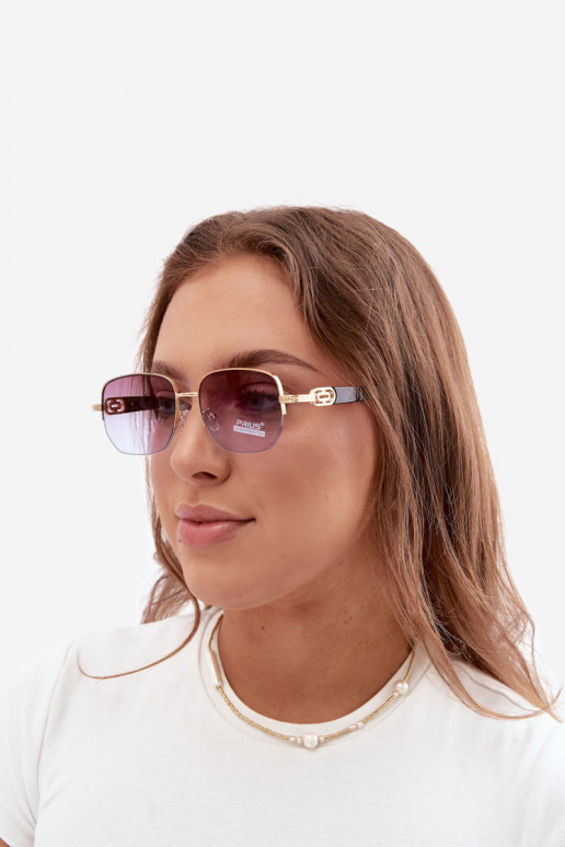 Sonnenbrille mit dünnen Rahmen und UV-Filter, lila