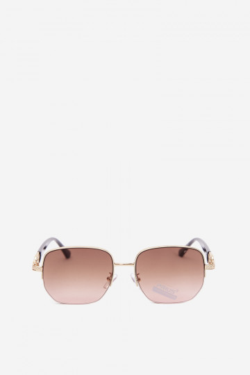 Sonnenbrille mit dünnen Rahmen und UV-Filter, rosa 2