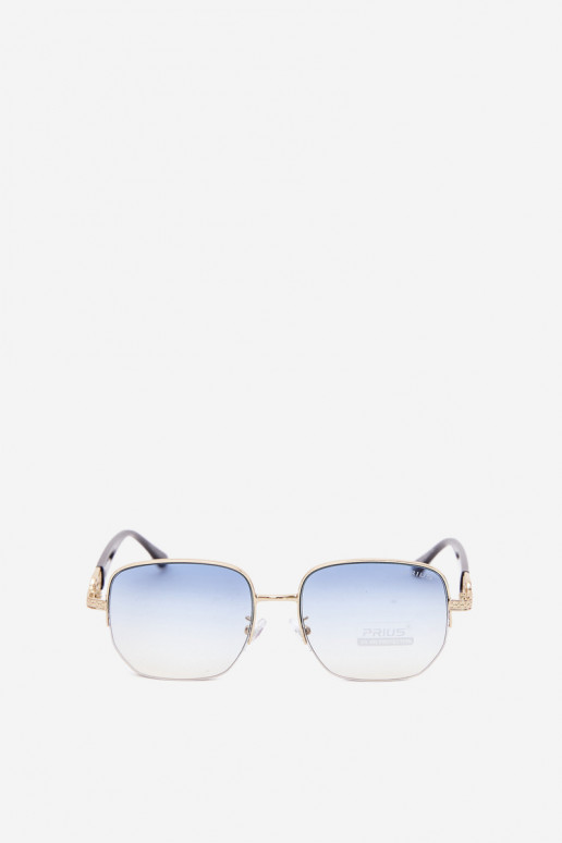 Sonnenbrille mit dünnen Rahmen und UV-Filter, blau
