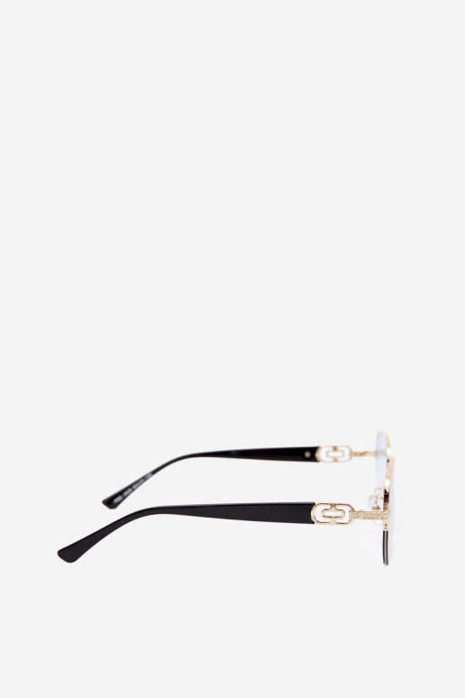 Sonnenbrille mit dünnen Rahmen und UV-Filter, blau