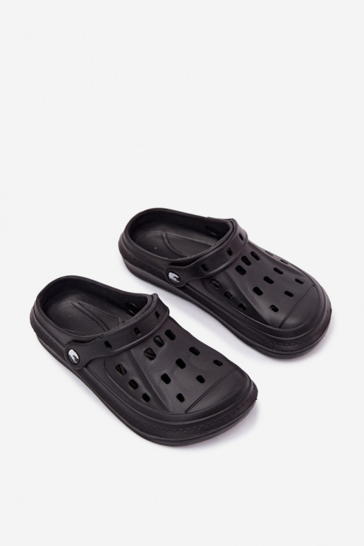 Schwarze Damen leichte Clogs Cobble