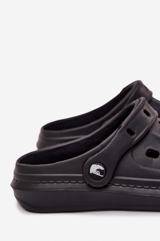 Schwarze Damen leichte Clogs Cobble