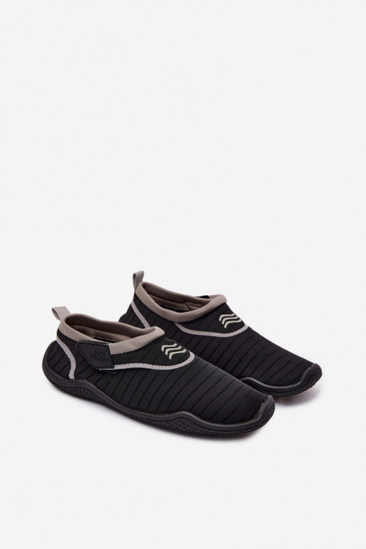 Schwarze Damen Schuhe mit klebenden Verschlüssen PROINATER PRO-26-48-114L