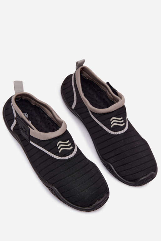 Schwarze Damen Schuhe mit klebenden Verschlüssen PROINATER PRO-26-48-114L