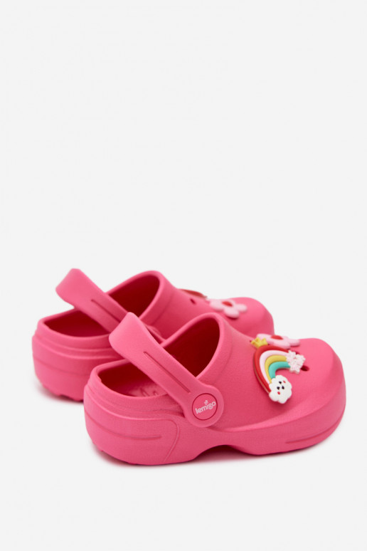 Rosa Kinder leichte Clogs mit Schnallen LEMIGO LUPO