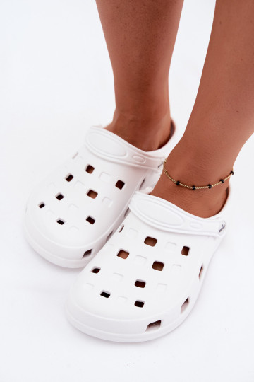 Weiße Damen leichte Clogs LEMIGO 806