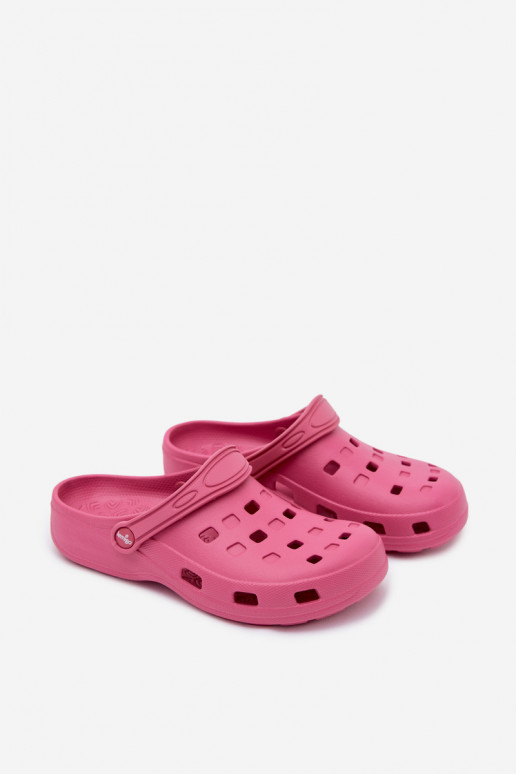 Dunkelrosa Damen leichte Clogs LEMIGO 806