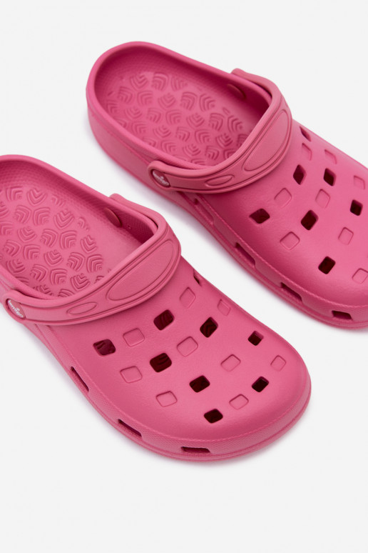 Dunkelrosa Damen leichte Clogs LEMIGO 806