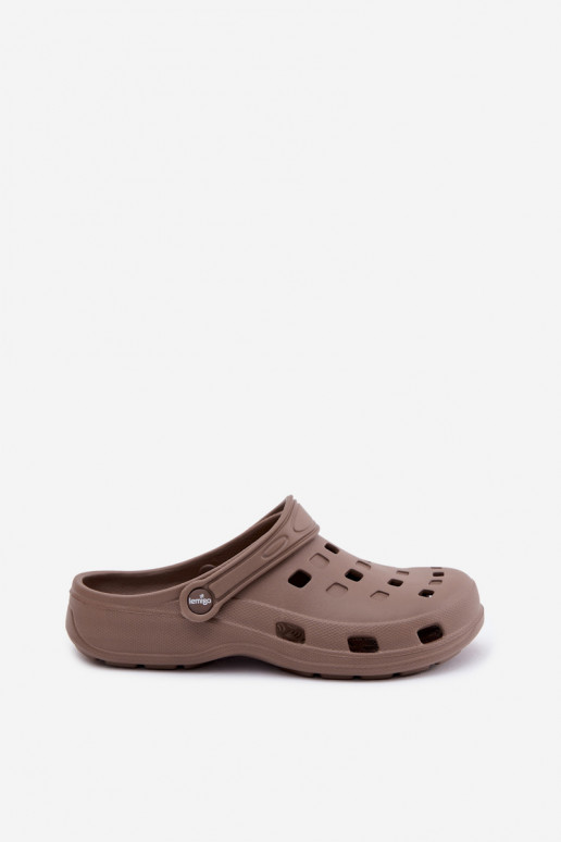Braune Damen leichte Clogs LEMIGO 806