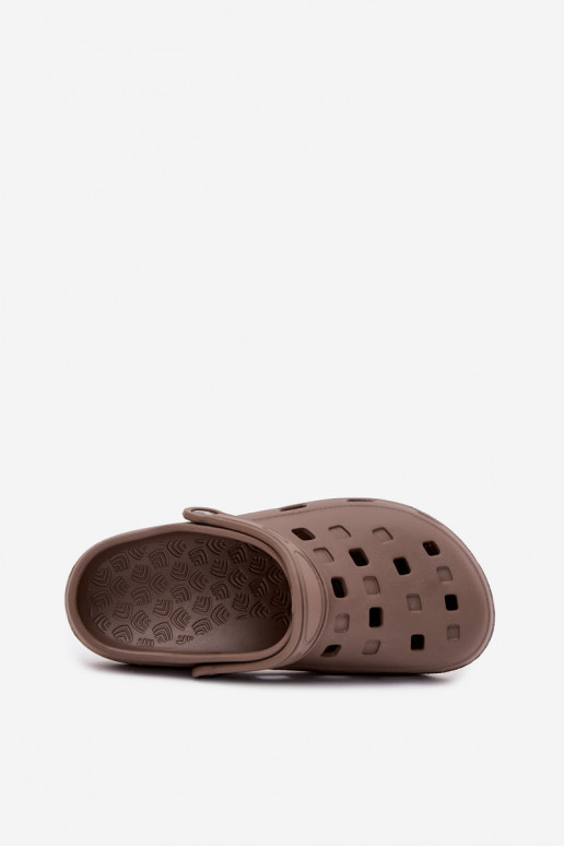Braune Damen leichte Clogs LEMIGO 806
