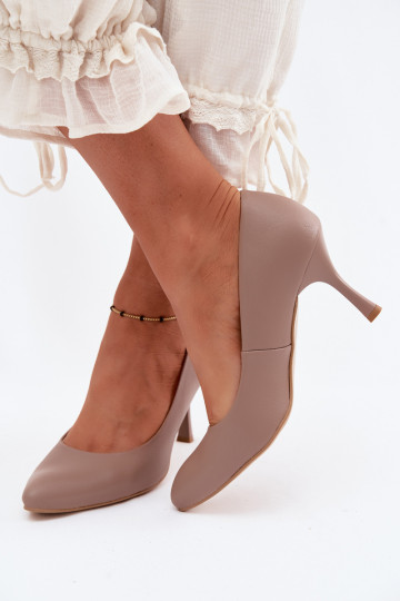 Tonfarbene High Heels aus Kunstleder Zazoo 1070