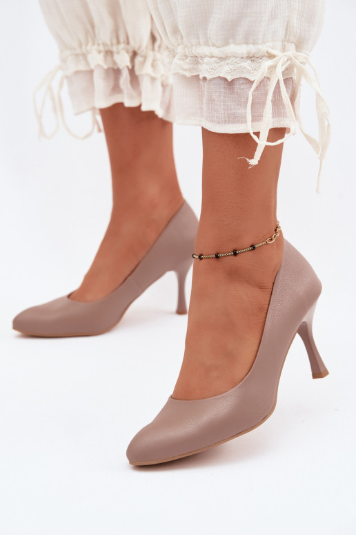 Tonfarbene High Heels aus Kunstleder Zazoo 1070
