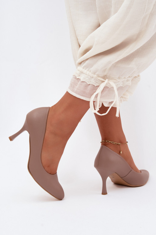 Tonfarbene High Heels aus Kunstleder Zazoo 1070