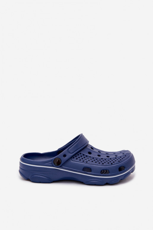 Dunkelblaue leichte Clogs Merritt