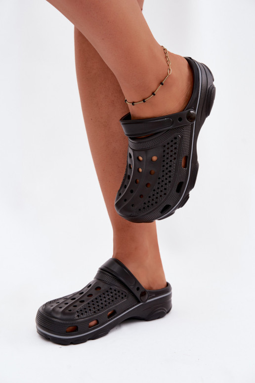 Schwarze leichte Clogs Merritt