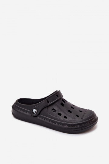 Herren leichte schwarze Slipper Route
