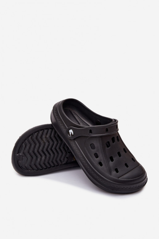 Herren leichte schwarze Slipper Route