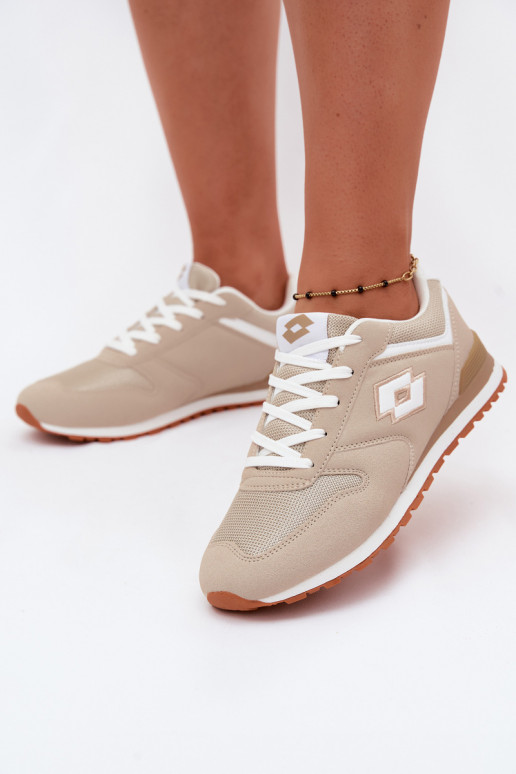 Damen sandfarbene Sneakers LOTTO 2401850U EPICAN