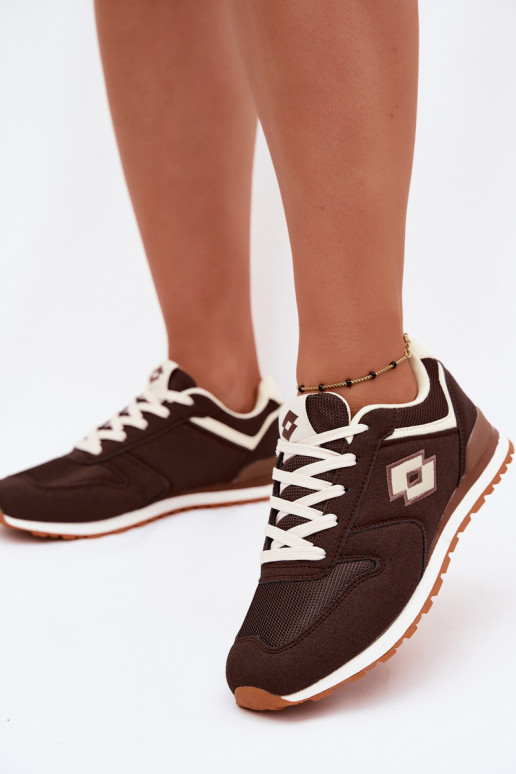 Damen schokoladenfarbene Sneakers LOTTO 2401850U EPICAN