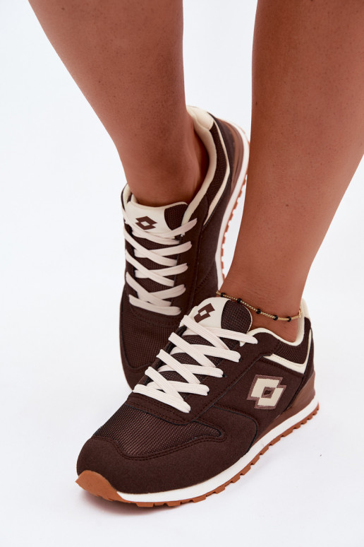 Damen schokoladenfarbene Sneakers LOTTO 2401850U EPICAN