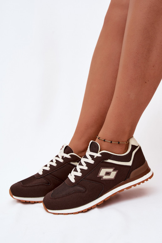 Damen schokoladenfarbene Sneakers LOTTO 2401850U EPICAN