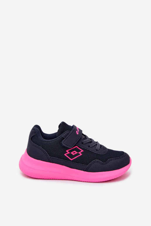 Kinder Sneakers mit Klettverschluss LOTTO 2600002K CONNEECT blau-rosa