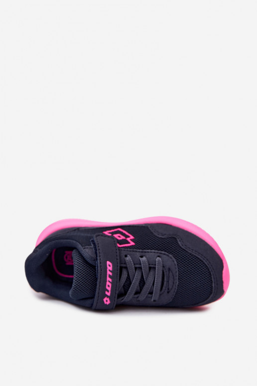 Kinder Sneakers mit Klettverschluss LOTTO 2600002K CONNEECT blau-rosa