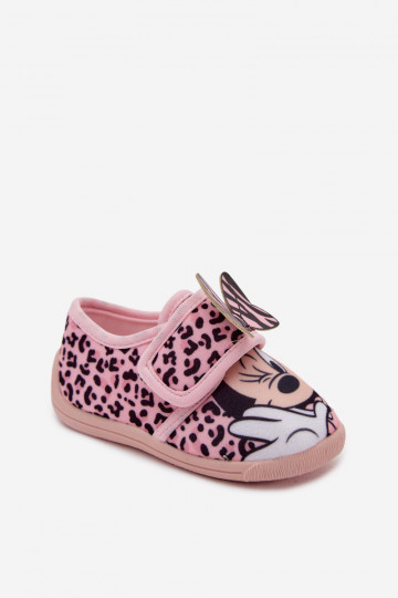 Kinder Hausschuhe mit Klettverschluss MINNIE MOUSE rosa