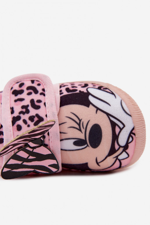 Kinder Hausschuhe mit Klettverschluss MINNIE MOUSE rosa