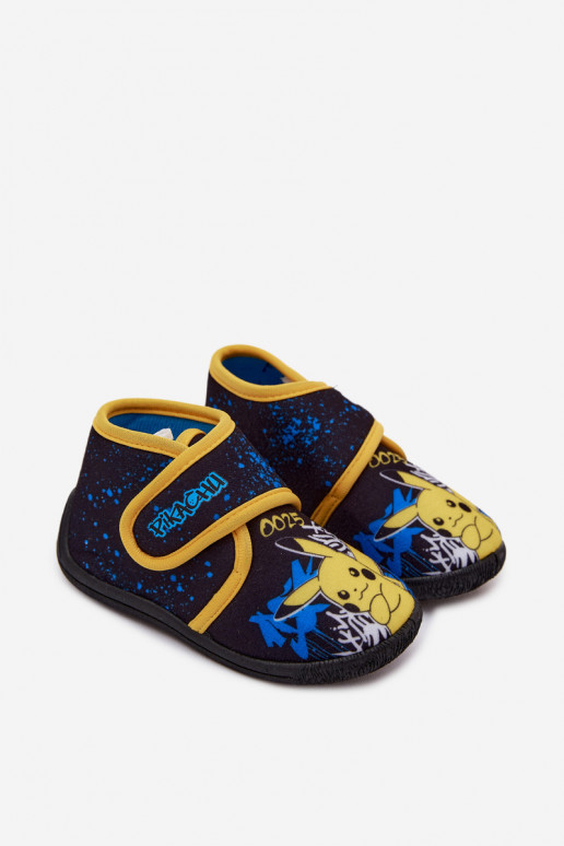 Jungen Hausschuhe mit Klettverschluss Pikachu gelb