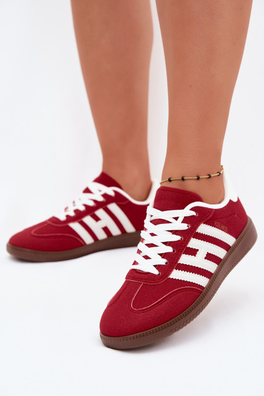 Herren rote Sneakers mit Riemen Chrissy