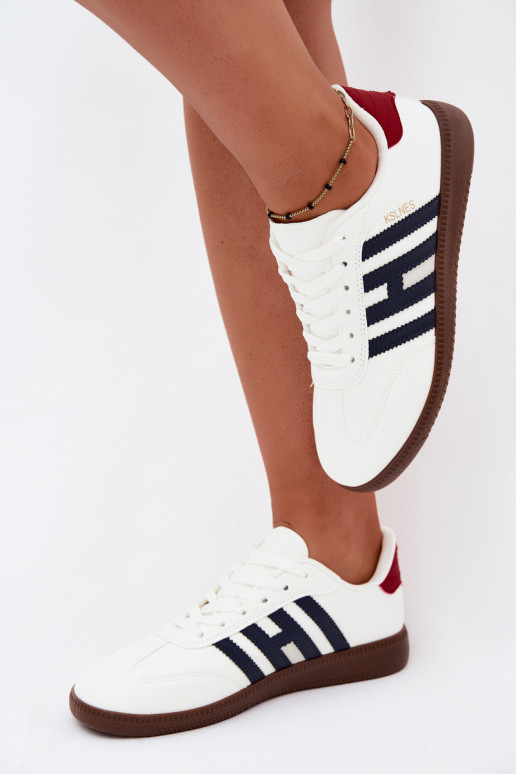 Herren weiße Sneakers mit Riemen Chrissy