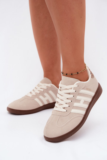Herren sandfarbene Sneakers mit Riemen Chrissy 2