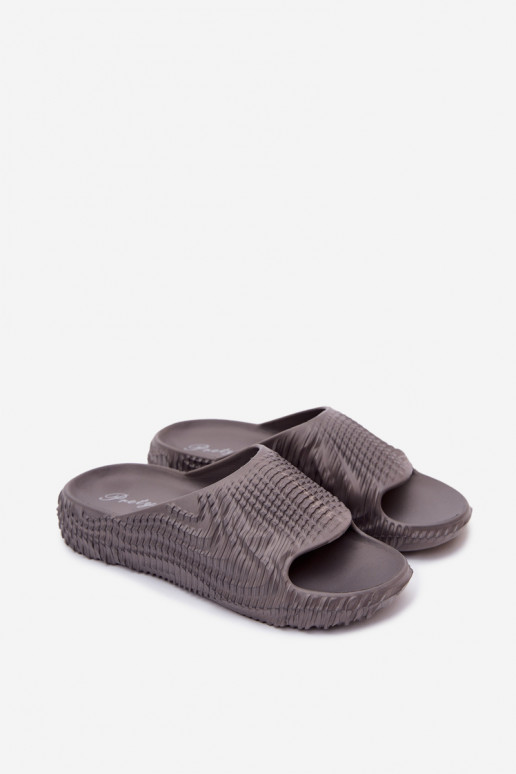 Herren graue leichte Slipper Hilda